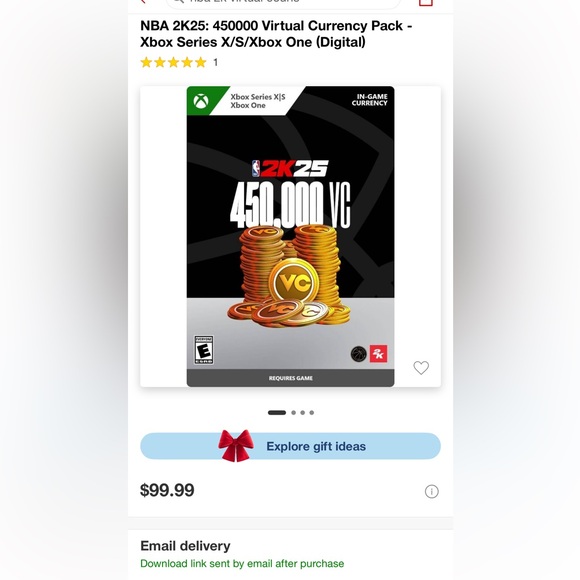 NBA 2K 2025 450000 Virtual Coins - For Xbox